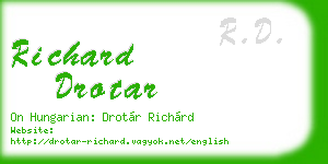 richard drotar business card